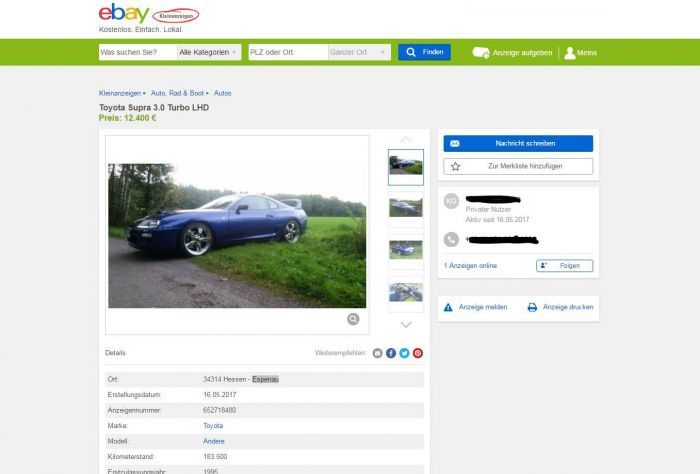 Supra MK4 LHD bargain for € 12,400